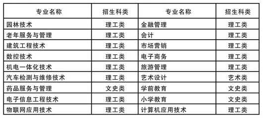 2020年咸宁职业技术学院成人高考高起专招生专业