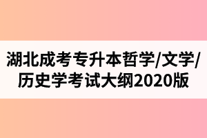 湖北成人高考专升本“哲学、文学、历史学”复习考试大纲（2021年版）